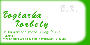 boglarka korbely business card